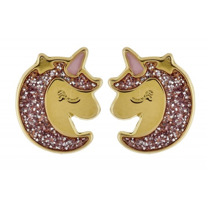 Boucles d'oreilles en or 750 millièmes Licorne