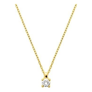 Collier en or jaune 750 millièmes et diamant