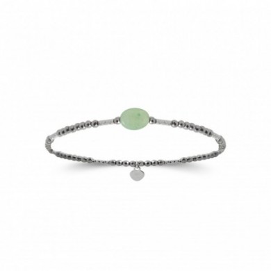 Bracelet en argent et aventurine