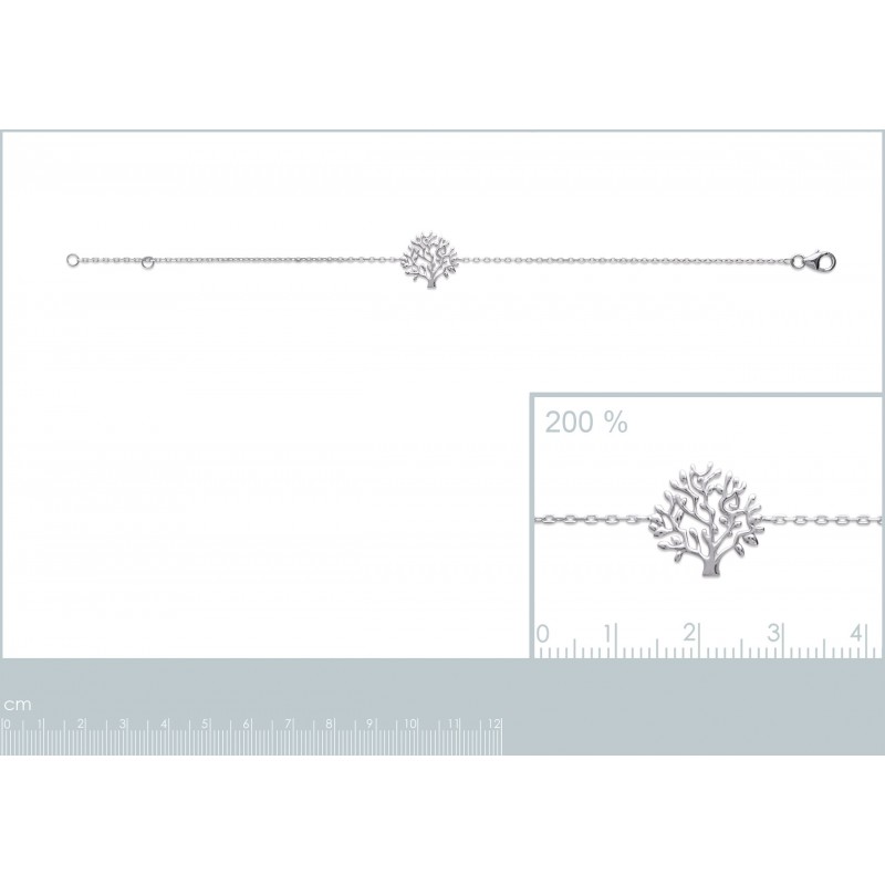 Bracelet en argent arbre vie