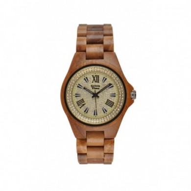 Montre Greentime pour dame bois naturel diamètre 39 mm ZW077B