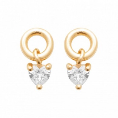 Boucles d'oreilles en plaqué or et oxydes de zirconium