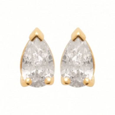 Boucles d'oreilles en plaqué or et oxydes de zirconium