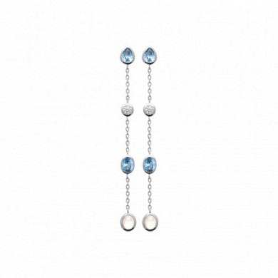 Boucles d'oreilles pendantes en argent 925 millièmes