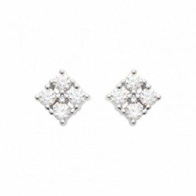 Boucles d'oreilles en argent et oxydes de zirconium