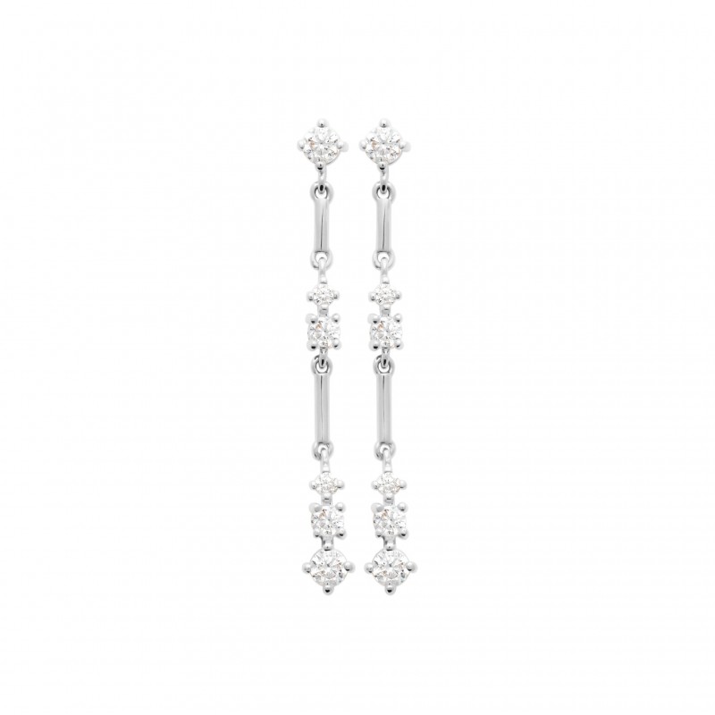 Boucles d'oreilles pendantes en argent