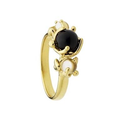 Jourdan bijoux bague cristal onyx.