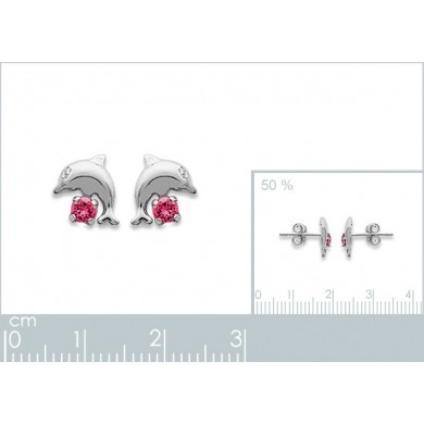 Boucles d'oreilles en argent et oxydse de zirconium