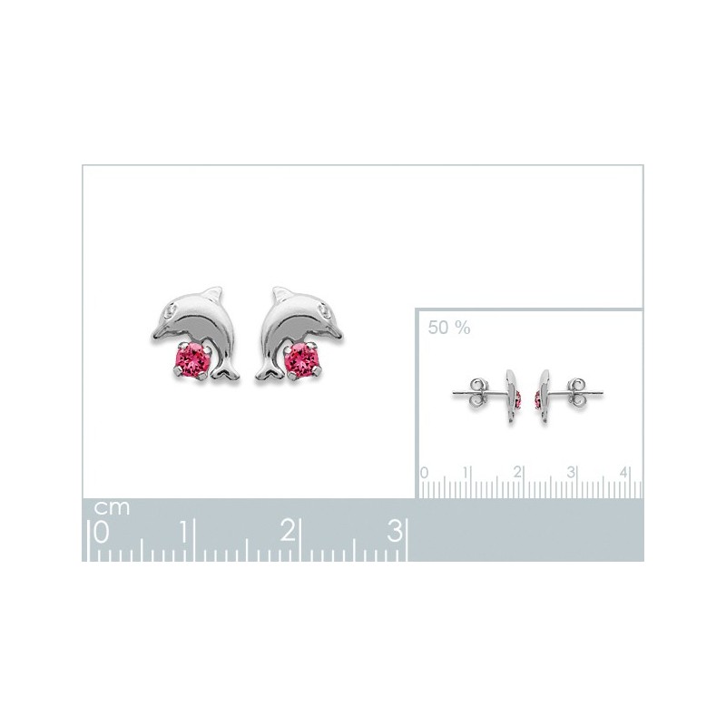 Boucles d'oreilles en argent et oxydse de zirconium