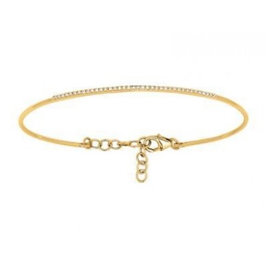 Bracelet en or jaune 750 millièmes et diamants