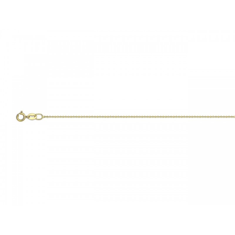 Collier en or jaune 750 millièmes boules facetées 0.8 mm , longueur 40 cm .