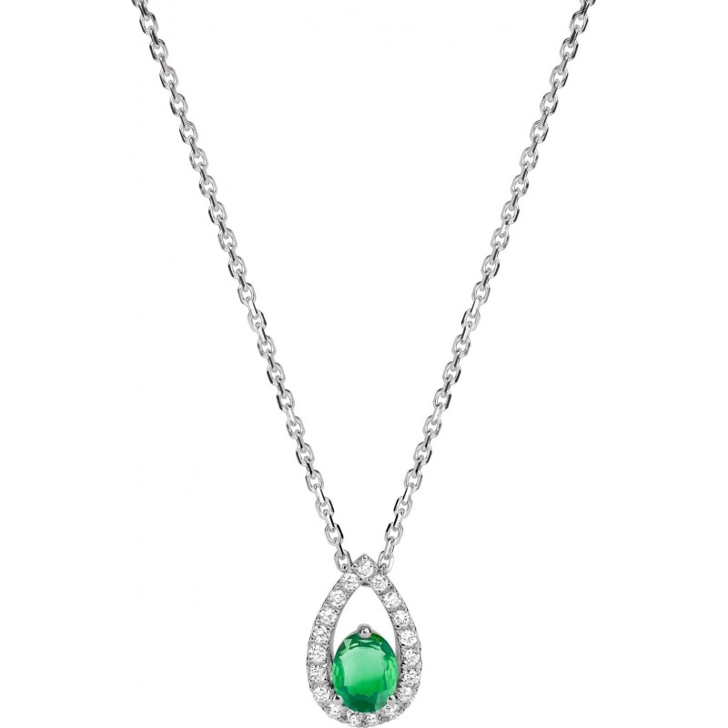 Collier émeraude et diamants