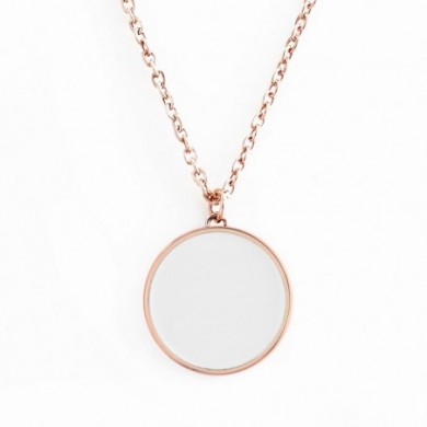 Collier Pierre Lannier ligne Symphony en acier doré rose blanc