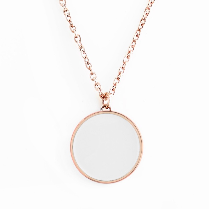 Collier Pierre Lannier ligne Symphony en acier doré rose blanc