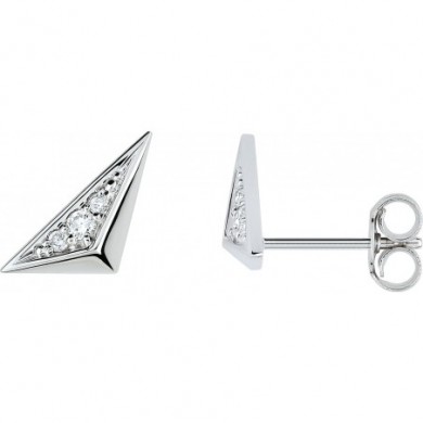 Boucles d'oreilles or 750 et diamants 0.07 ct