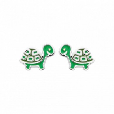 Boucles d'oreilles en argent motif tortues