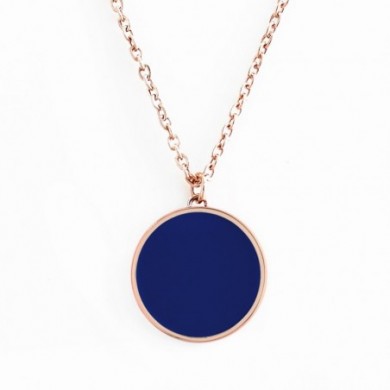 Collier Pierre Lannier ligne Symphony en acier doré rose bleu