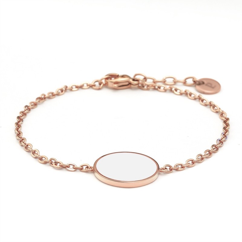 Bracelet Pierre Lannier ligne Symphony en acier doré rose blanc