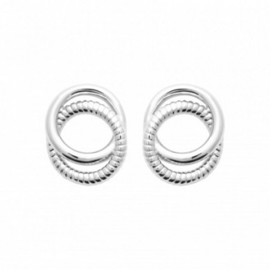 Boucles d'oreilles en argent rhodié