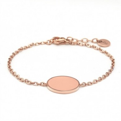 Bracelet Pierre Lannier ligne Symphony en acier doré rose rose