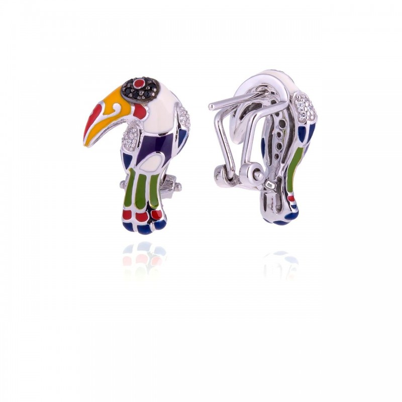 Boucles d'oreilles Una Storia ligne Toucan BO12144.