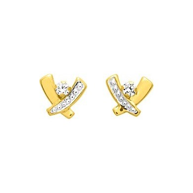 Boucles d'oreilles en or jaune 750 millièmes