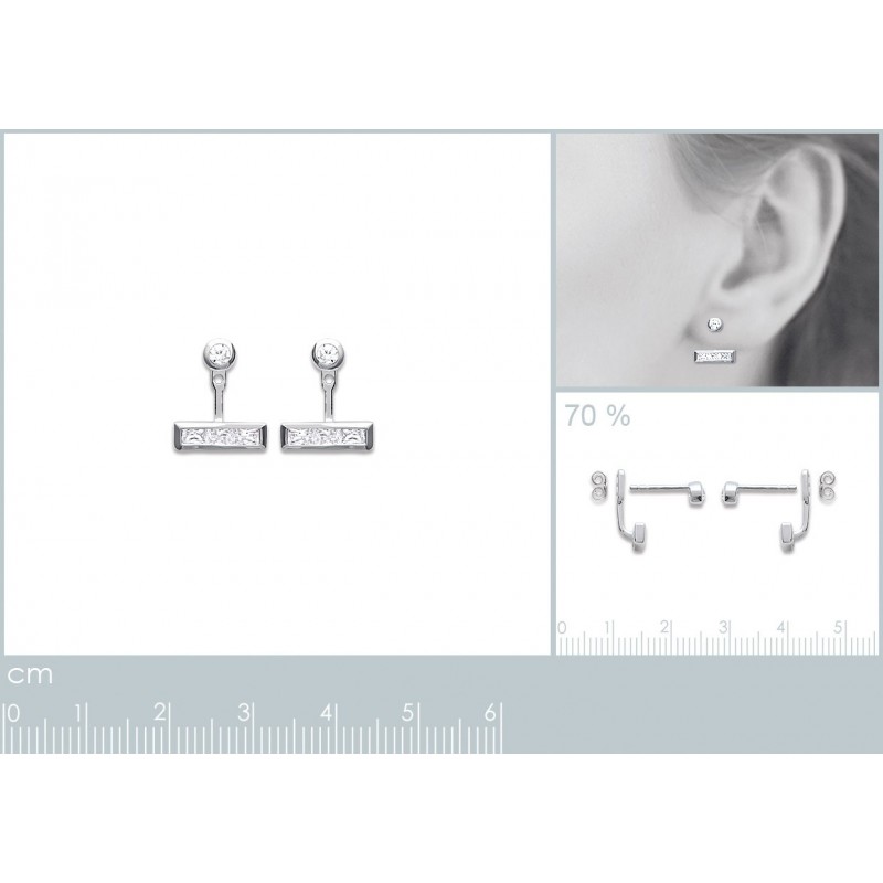 Boucles d'oreilles en argent ligne friendly.