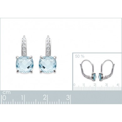 Boucles d'oreilles doreuses en argent