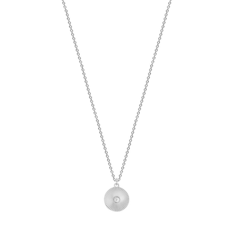 Collier en argent rhodié et oxyde de zirconium