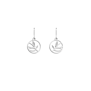 Boucles d'oreilles arbre de vie 16 mm argentées