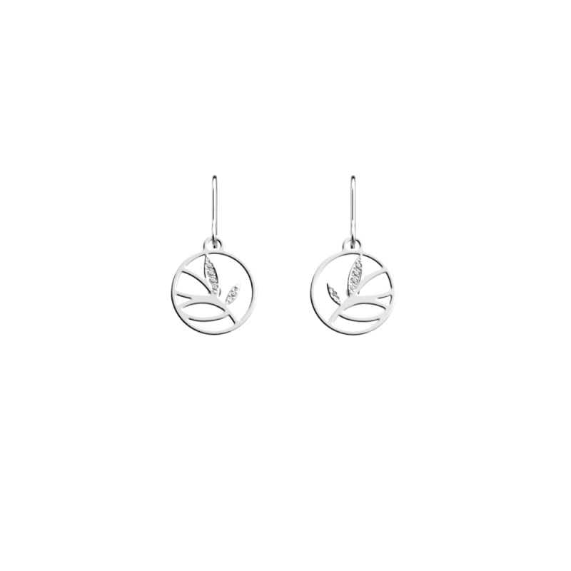 Boucles d'oreilles arbre de vie 16 mm argentées