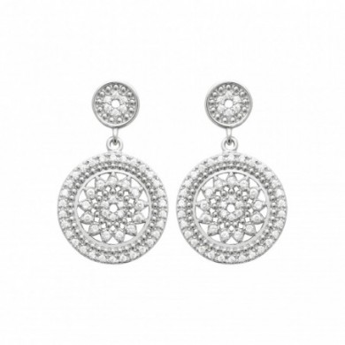 Boucles d'oreilles en argent et oxydes de zirconium