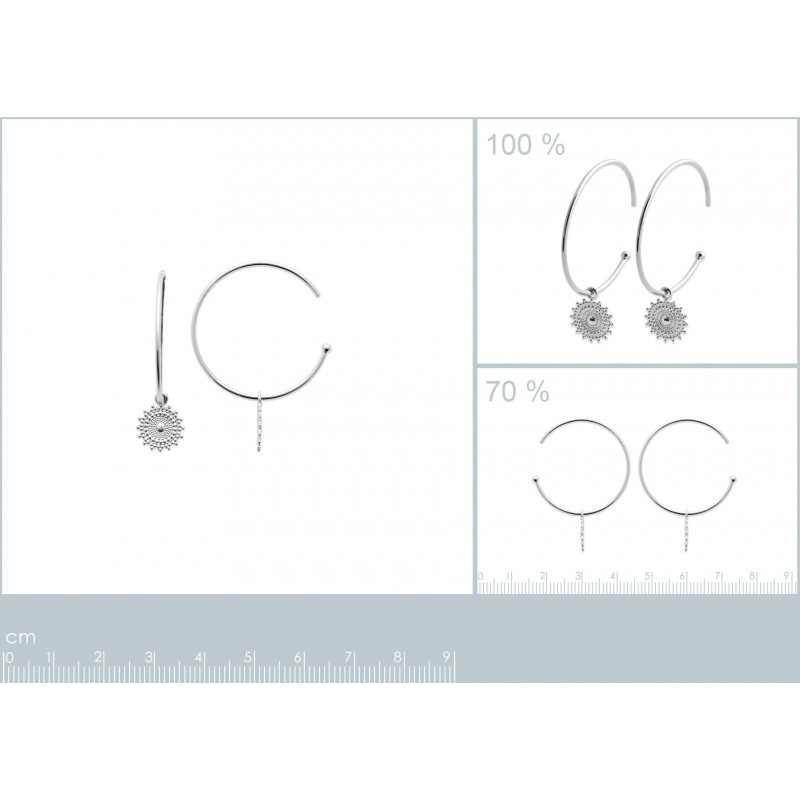 Boucles d'oreilles en argent