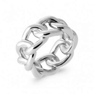 Bague en argent maille gourmette