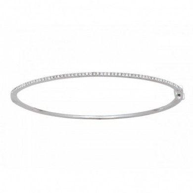 Bracelet jonc en or et diamants