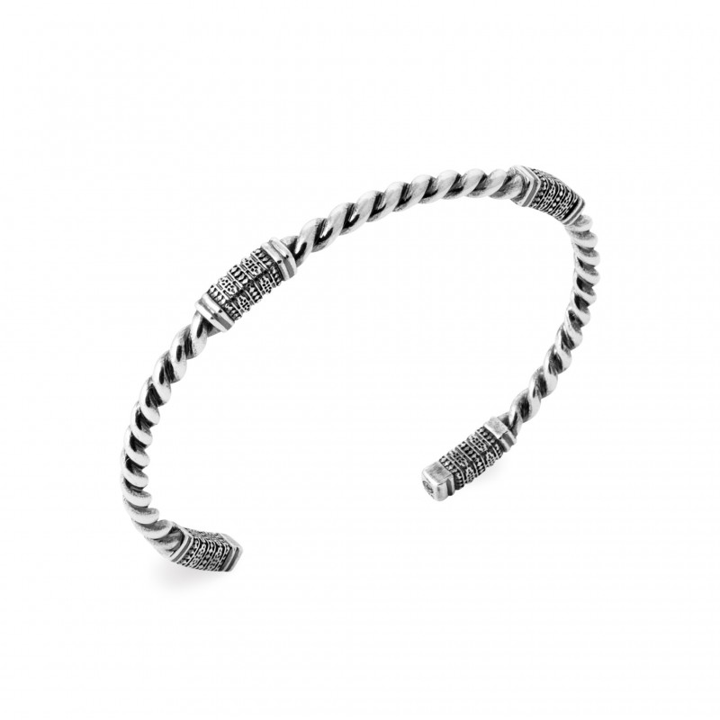 Bracelet jonc pour homme en argent