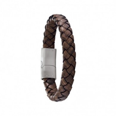 Bracelet pour homme cuir tressé