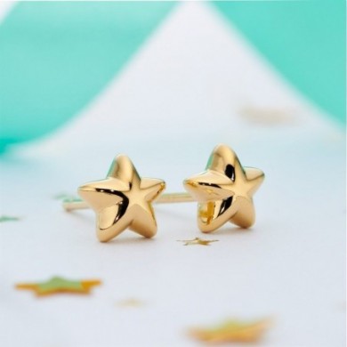 Boucles d'oreilles Little Star en argent doré or