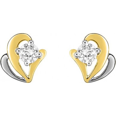 Boucles d'oreilles en or juane 750 millièmes