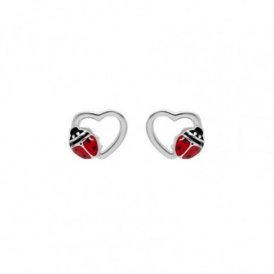 Boucles d'oreilles coccinelles