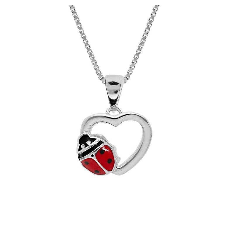 Collier en argent coccinelle