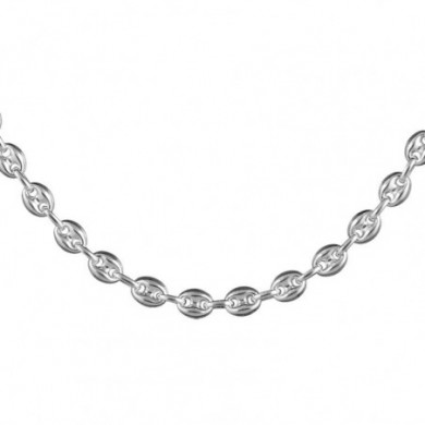 Collier en argent maille grain de café