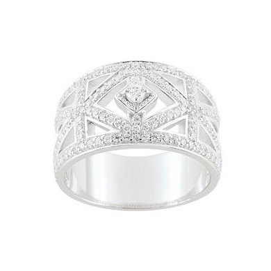 BAGUE OXYDE DE ZIRCONIUM AG925RH