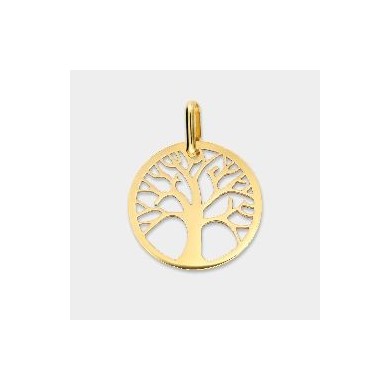 Médaille en or jaune 750 millièmes arbre de vie.