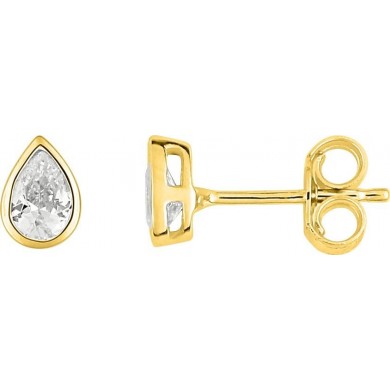 Boucles d'oreilles e, or jaune 750 millièmes