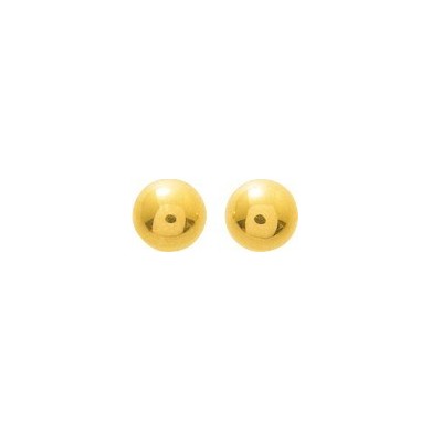 Boucles d'oreilles boules or 6 mm.