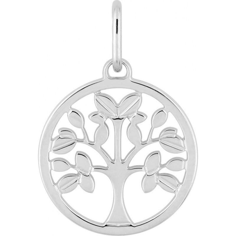 Pendentif arbre de vie en or gris 750 millièmes