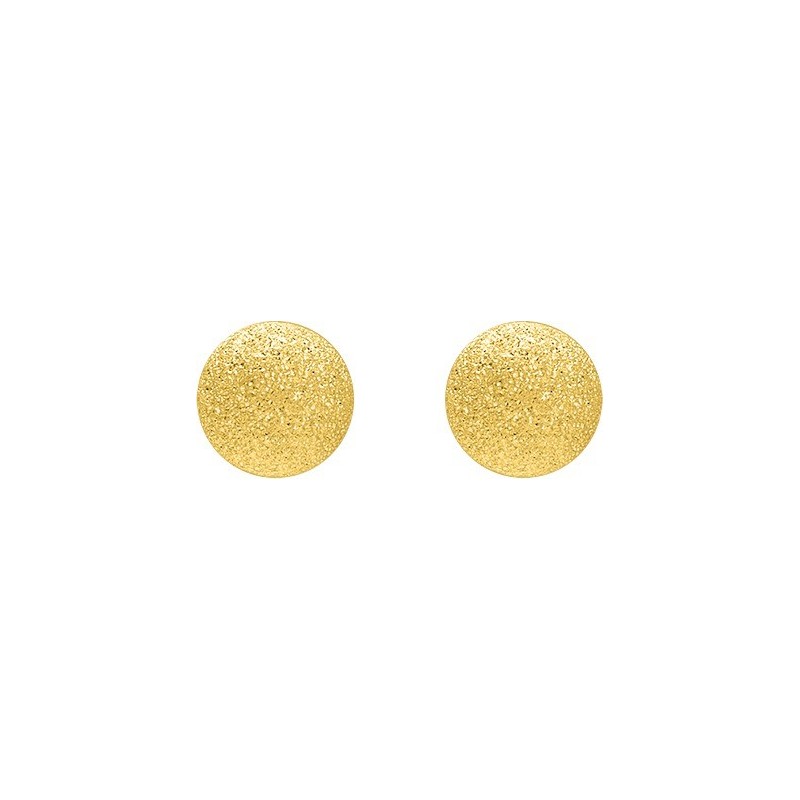 Boucles d'oreille en or jaune boules laser 4 mm