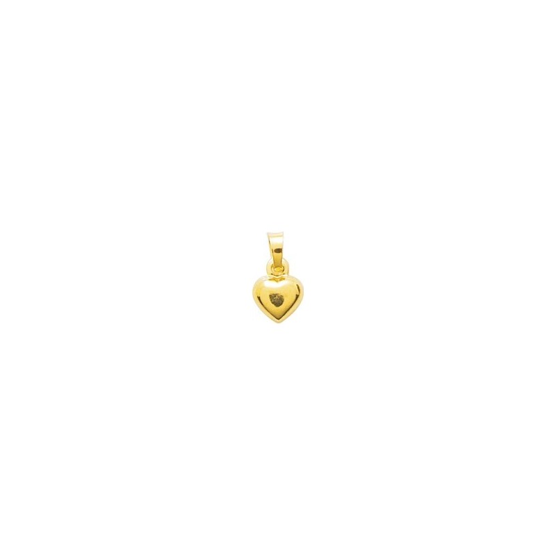 Pendentif coeur en or jaune 750 millièmes