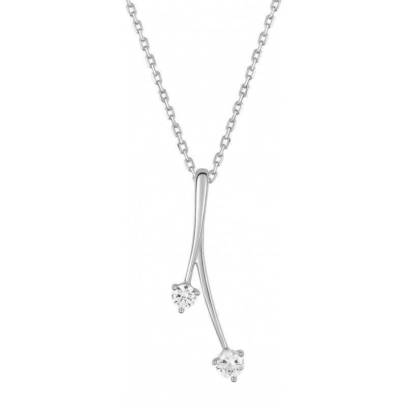 Collier en argent et oxydes de zirconium